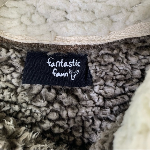 Sherpa Teddy Style 1:4 Zip Pop Over Sweater Size Small - Picture 4 of 6